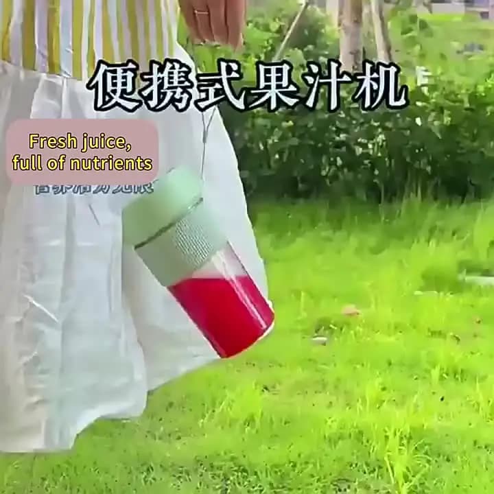 充电迷你电动便携榨汁机 插入吸管 饮用 多功能家用果蔬机