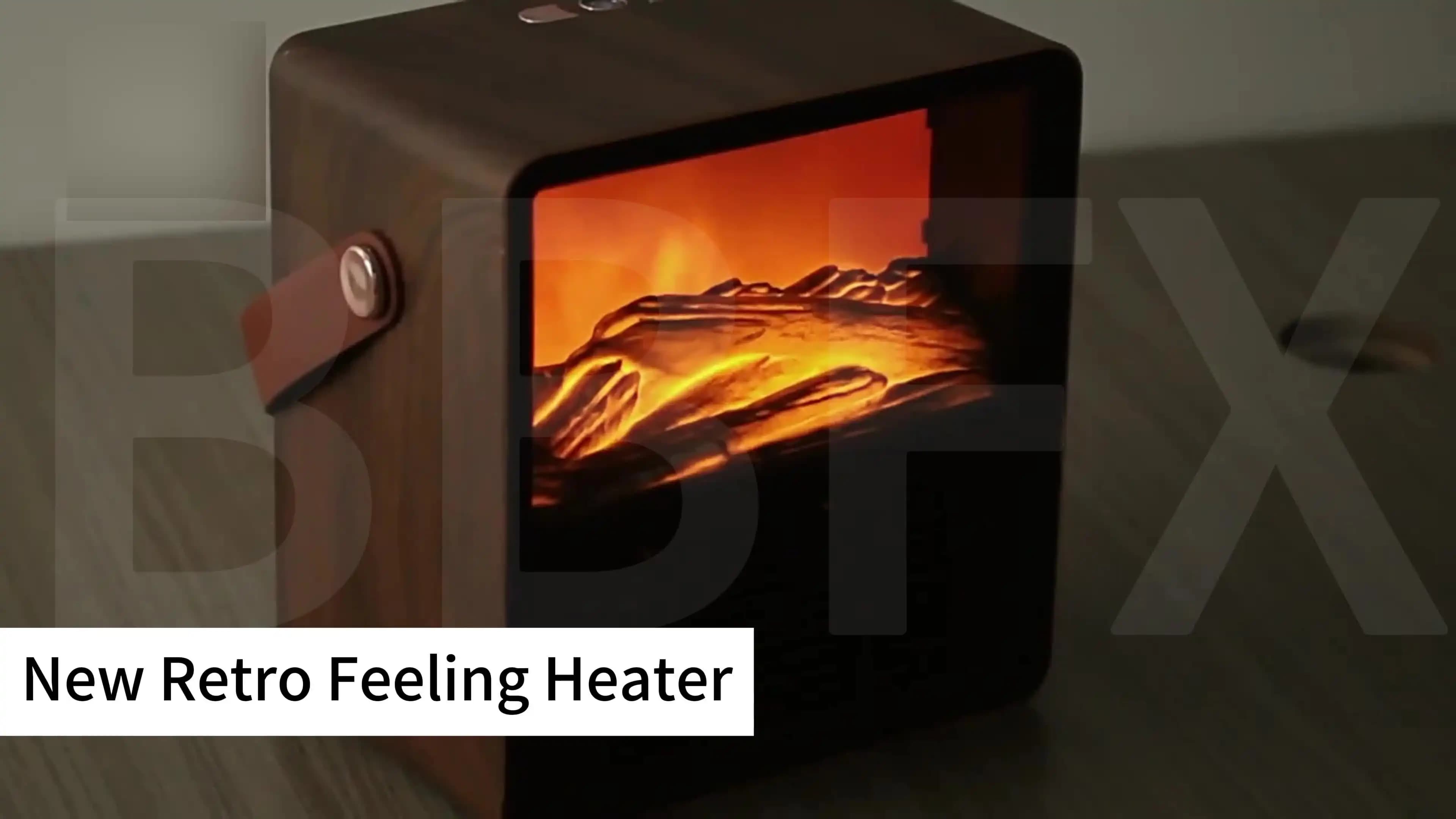 新款复古感取暖器 家用小型桌面电暖器 仿真火焰便携取暖器 冬季氛围感