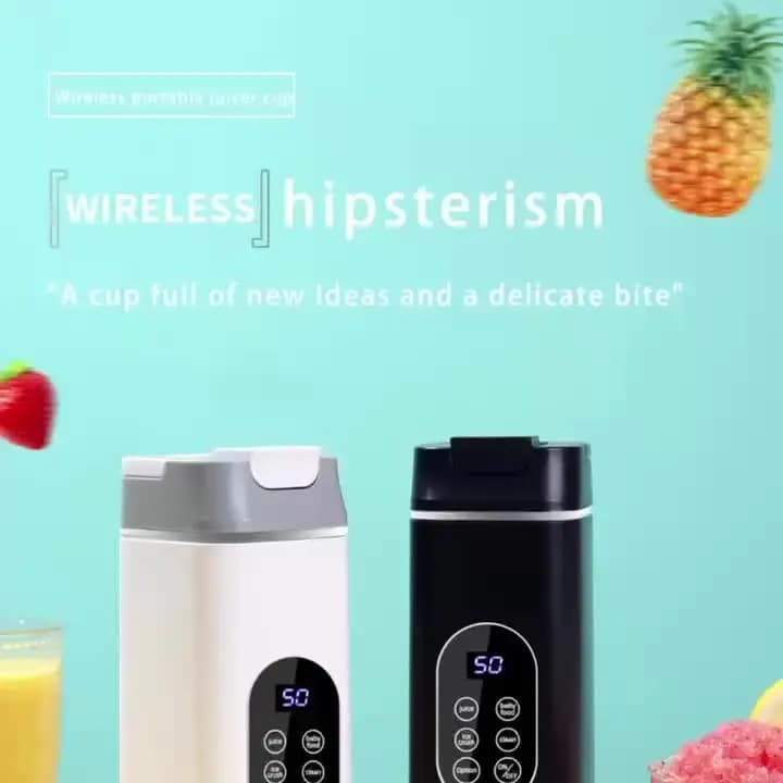 学生家用榨汁杯 USB充电便携榨汁机 户外紧凑随行杯 简约耐用便携榨汁机