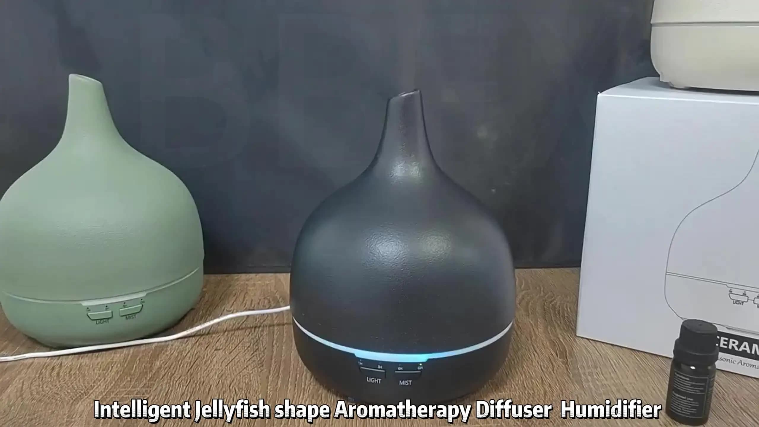 定制静音大容量自动香薰喷雾器家用火焰加湿器卧室陶瓷超声波香薰机