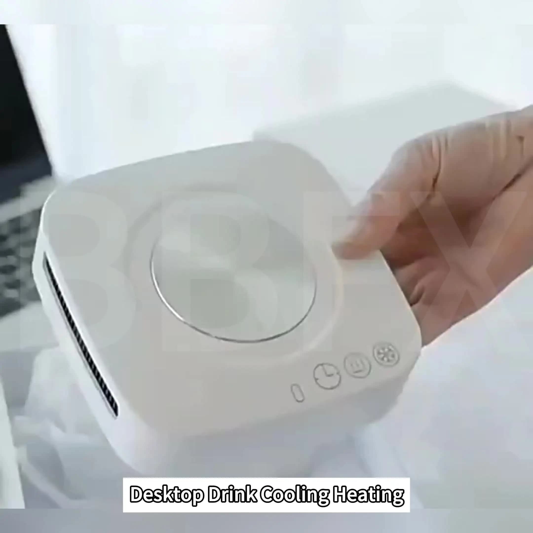 智能桌面饮品制冷加热底座，带LED显示屏，快速饮料冷却加热器，适用于咖啡、苏打水、牛奶，办公室使用