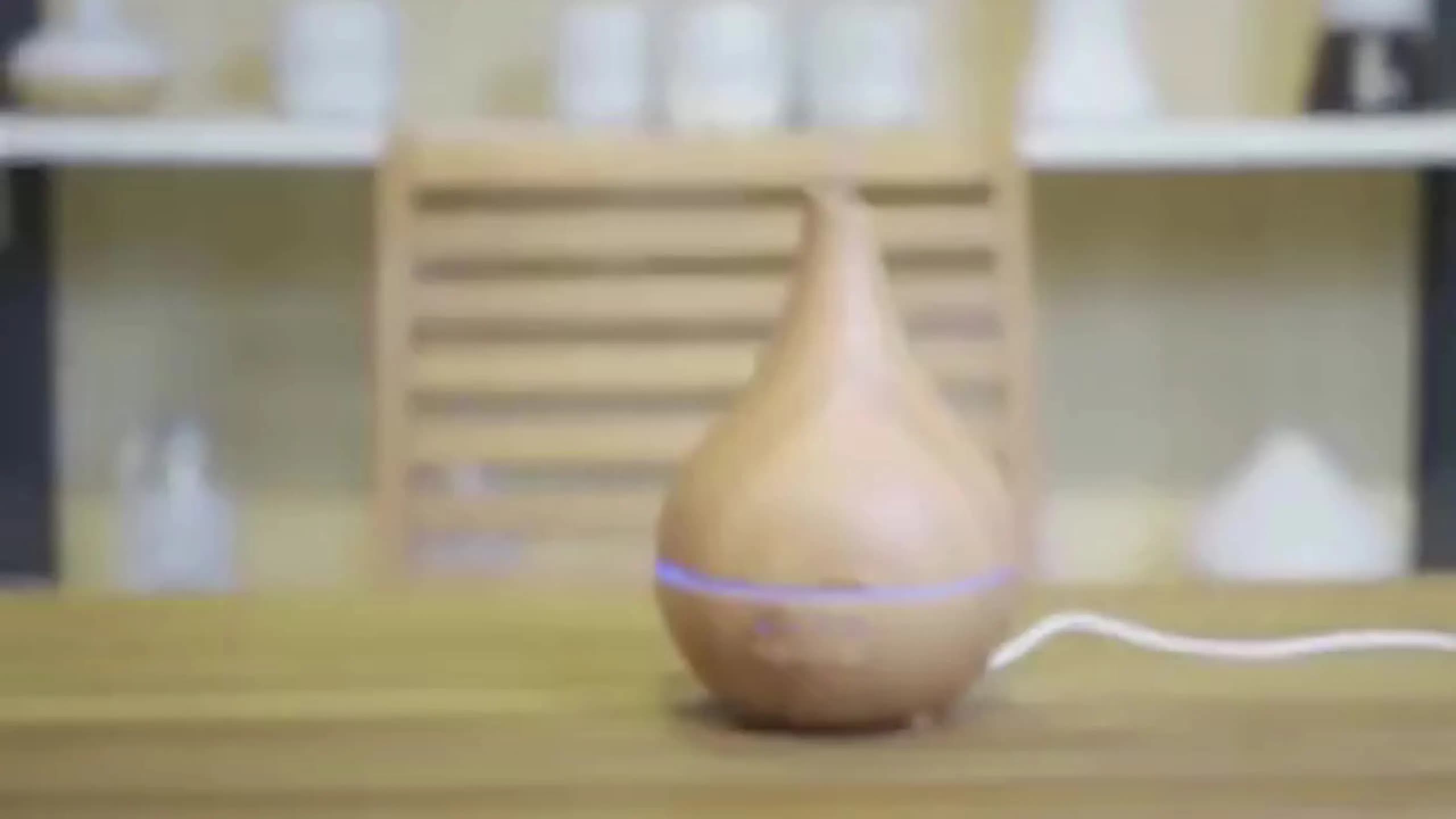 自动喷香精油加湿器木纹香薰机超声波酒店扩香器带遥控