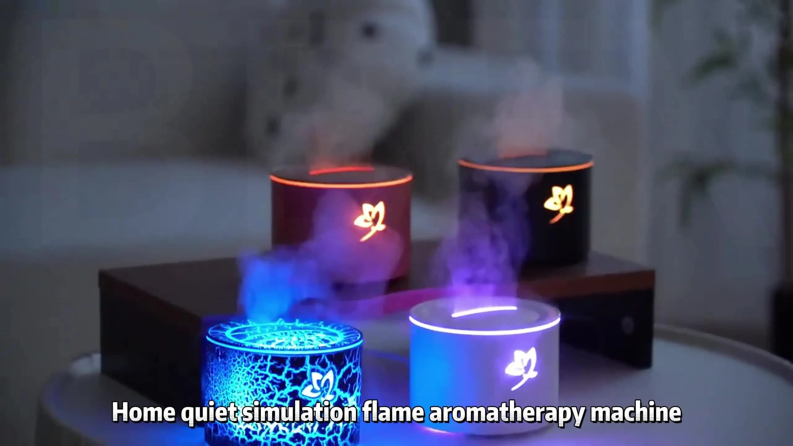 自动喷雾香薰机 桌面火焰加湿器 家用雾量香薰机