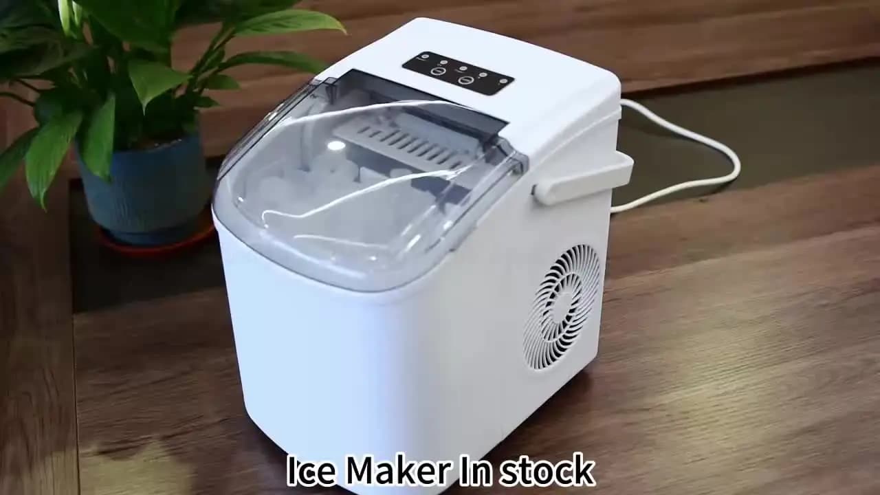 Removable Handle Design Ice Maker 3 Layers of Insulation for Long-lasting Ice Retention Large Ice Storage Capacity