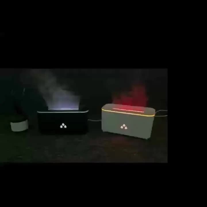 仿真火焰香薰机 家用桌面氛围喷雾器 卧室静音加湿器