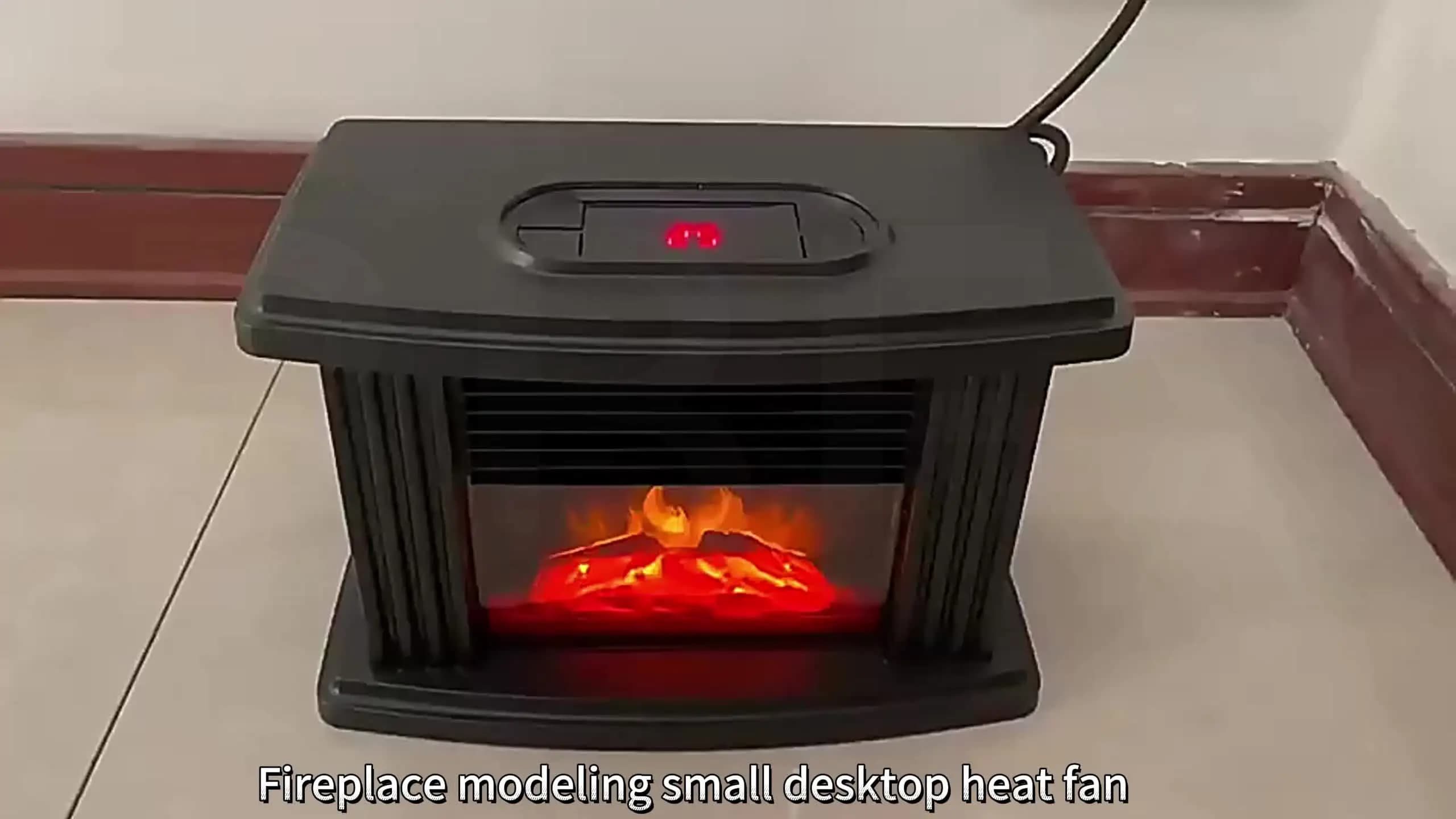 壁炉造型取暖器 家用客厅卧室仿真火焰取暖器 快速加热 小型台式取暖器