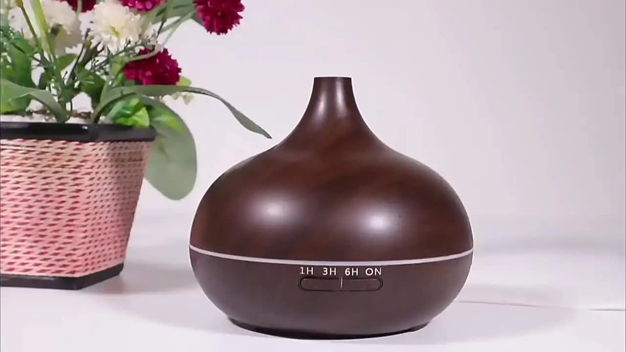 木纹家用卧室酒店超声波香薰精油雾化加湿器
