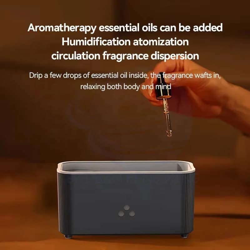 仿真火焰香薰机 家用桌面氛围喷雾器 卧室静音加湿器 7