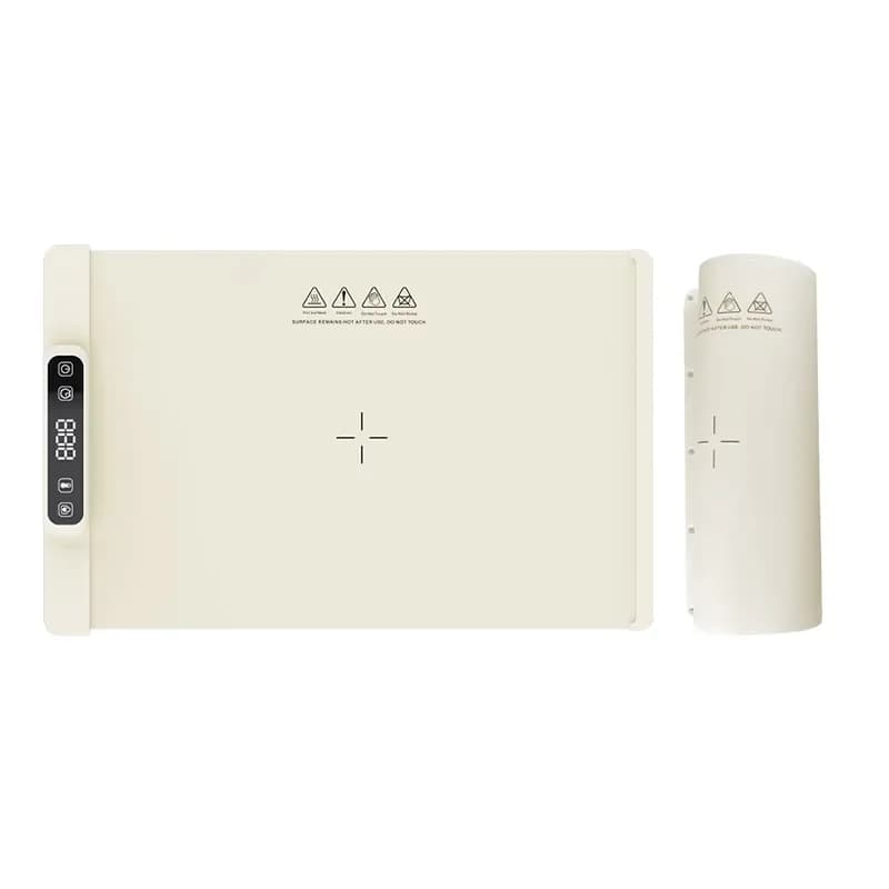 柔性可卷曲硅胶食物保温器 智能家居派对多功能折叠食物保温器 加热保温食物托盘 3