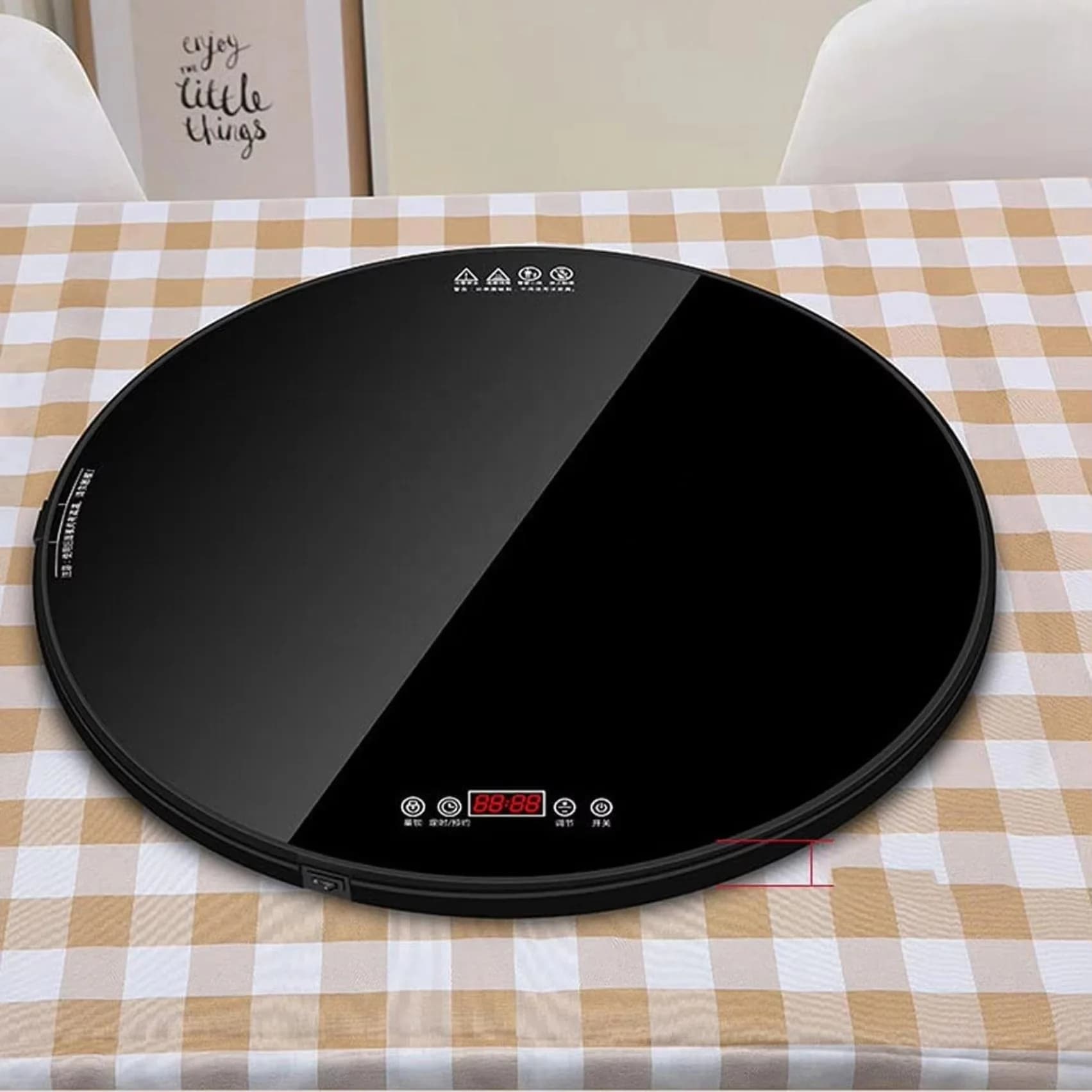 家用多功能热盘加热暖菜桌可旋转保温盘保温桌垫 5