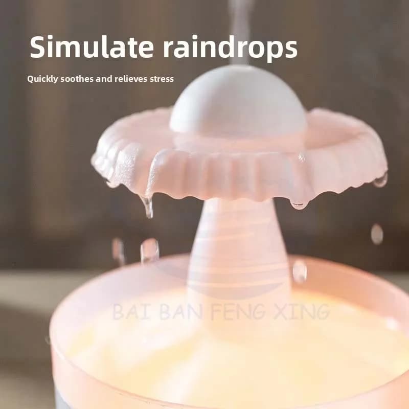 新款雨滴香薰机 家用大雾量桌面加湿器 创意香薰扩散器 6