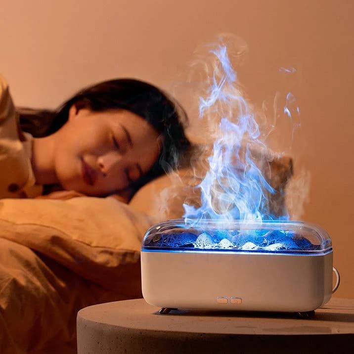 创意迷你Llava熔岩香薰机 小型家用USB七色氛围灯火焰加湿器