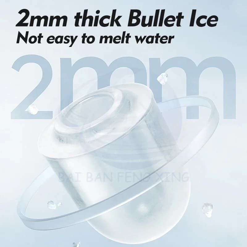 Removable Handle Design Ice Maker 3 Layers of Insulation for Long-lasting Ice Retention Large Ice Storage Capacity 6