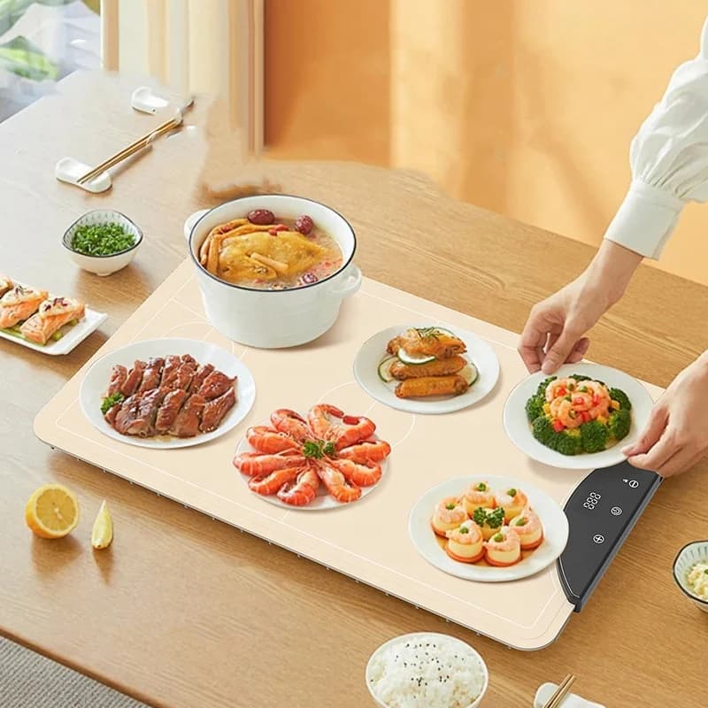 柔性硅胶餐桌保温垫暖菜垫家用加热折叠多功能饭菜保温板
