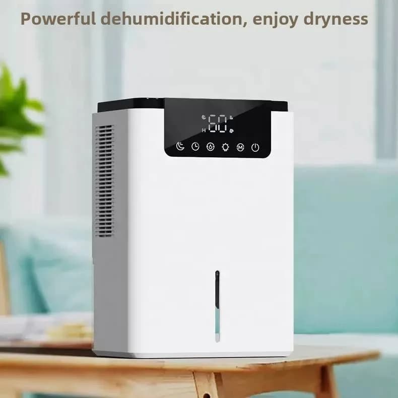 高性能便携式除湿机，带LED显示屏水位指示自动关机静音除湿器，适用于小空间 6