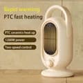 迷你立式PTC桌面取暖器 带遥控 可调温控 快速加热 1200W 适用于卧室和办公室