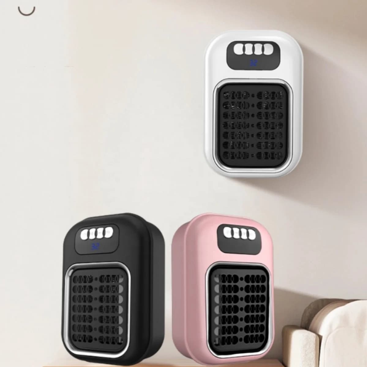 智能恒温迷你取暖器 小型家用取暖器 悬挂设计 电取暖器 便携壁挂式热风机 3