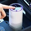 2-in-1 Car Air Freshener Purifier Mini Cylinder Air Purifier with Replaceable Filter USB Rechargeable for Car Seat Desktop
