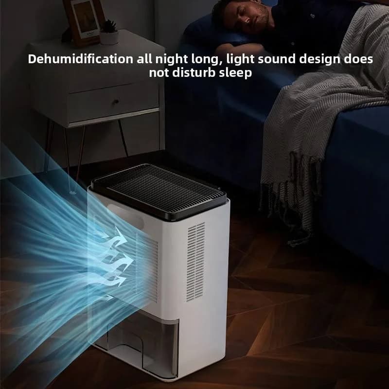 高性能便携式除湿机，带LED显示屏水位指示自动关机静音除湿器，适用于小空间 5