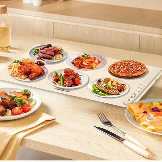 电动硅胶食物保温托盘 多功能家用便携折叠保温盘 适用于热菜 5