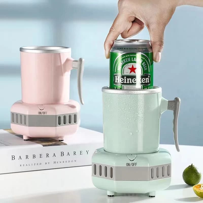 迷你便携速冷杯 快速制冷带手柄电动饮料冷却器 适用于苏打水啤酒家庭办公室宿舍 2
