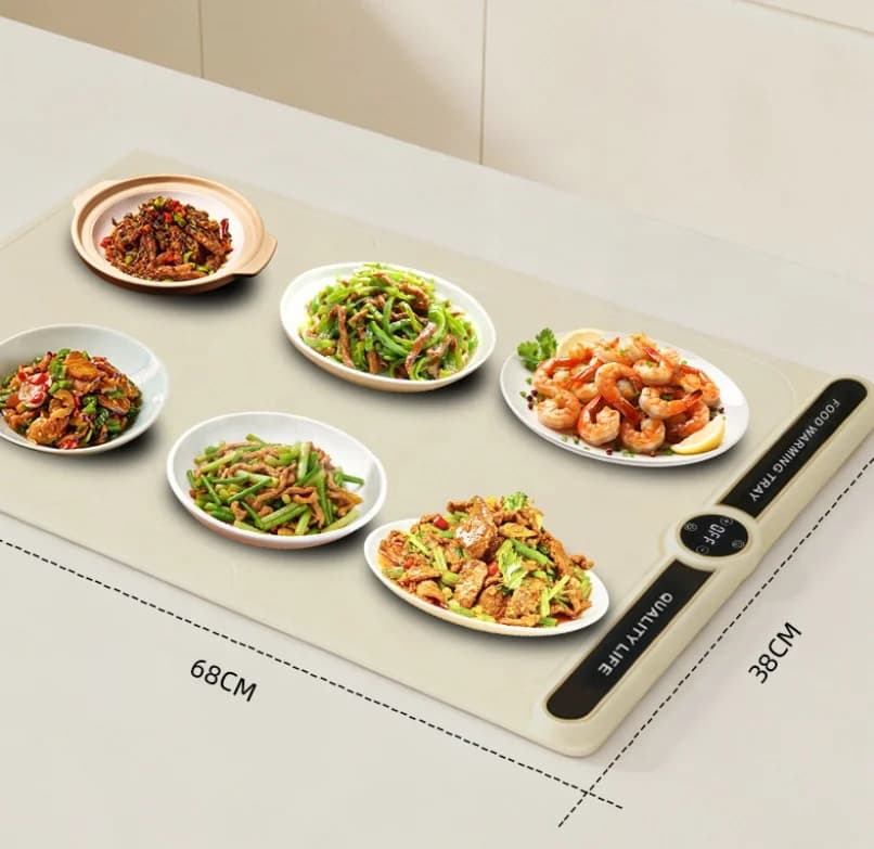 新型柔性加热食物保温托盘 超大号家用食物保温托盘 餐食保温板 可折叠多功能食物 7