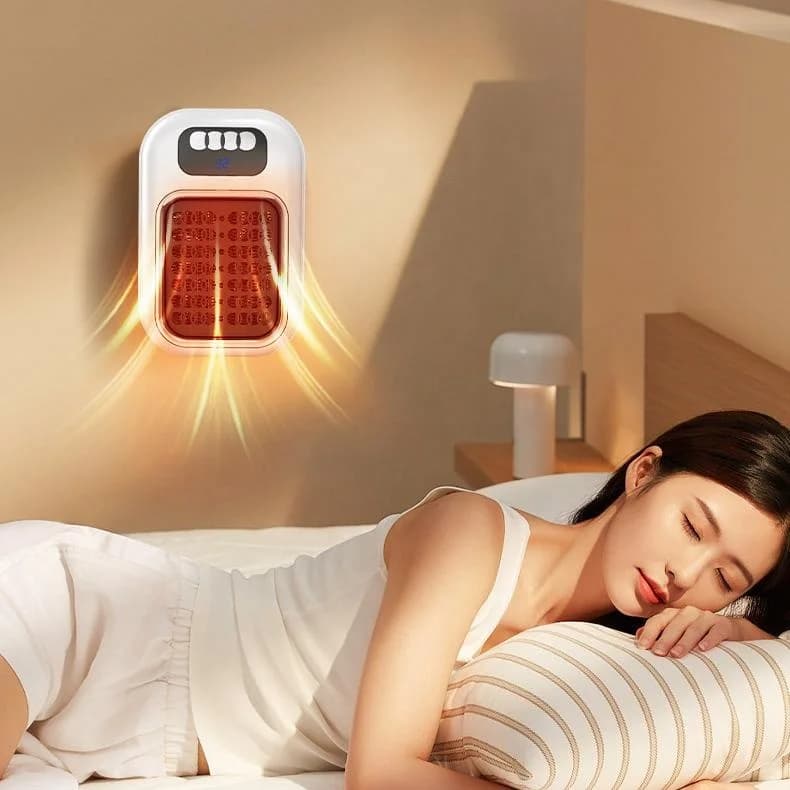 智能恒温迷你取暖器 小型家用取暖器 悬挂设计 电取暖器 便携壁挂式热风机 4