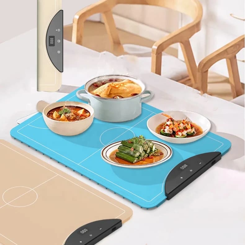 柔性硅胶餐桌保温垫暖菜垫家用加热折叠多功能饭菜保温板 3