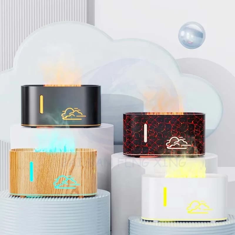 2025新款创意多彩迷你香薰机自动喷雾USB香薰机家用火焰加湿器 4