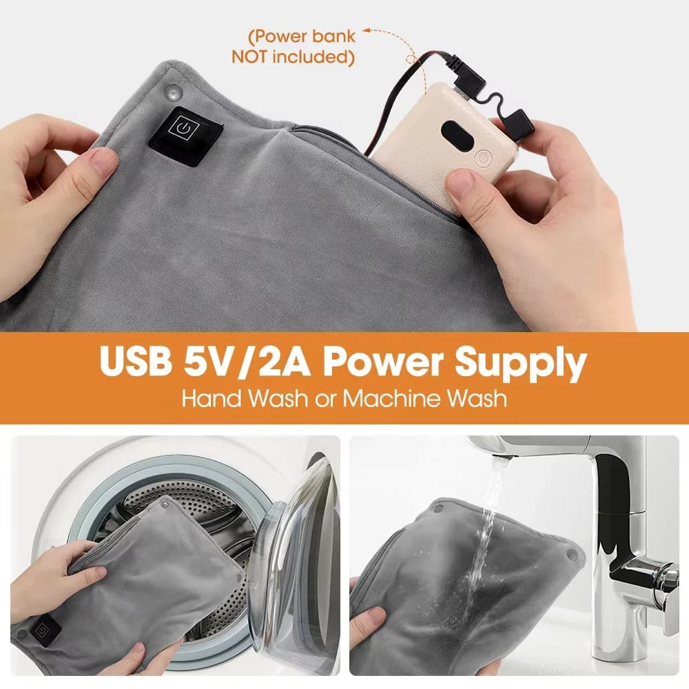 可调温石墨烯暖手宝 四面包边加热 USB供电 理疗加热垫 暖手袋 6